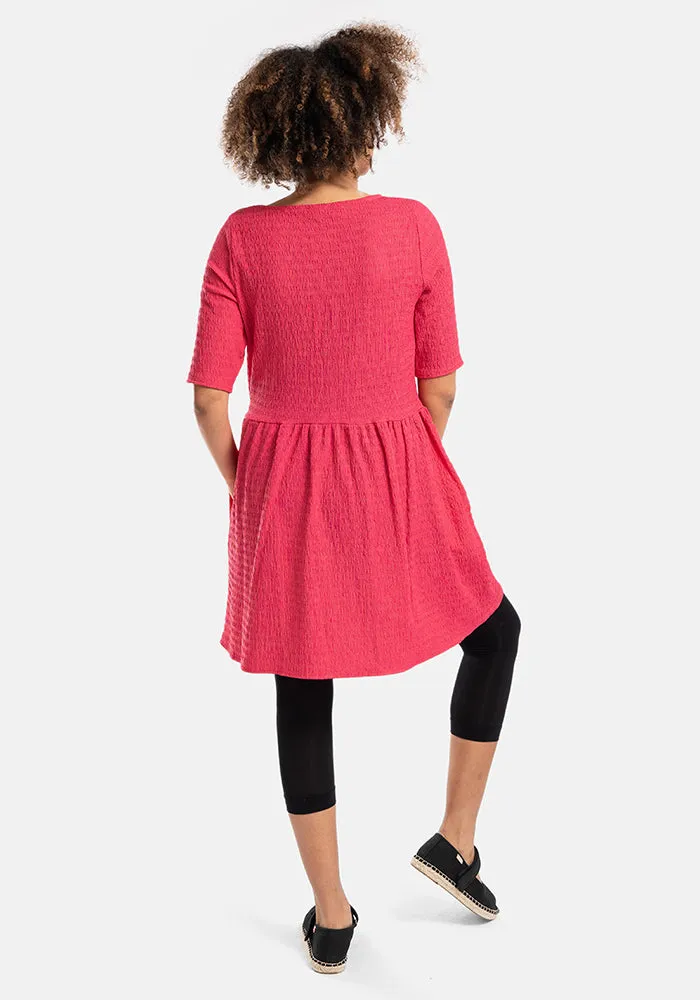 Miller Plain Fuchsia Drop Waist Tunic