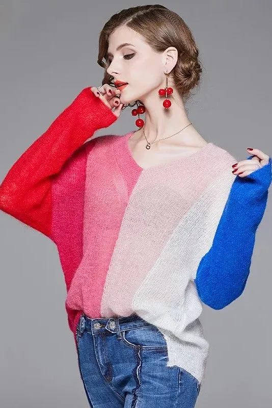 Multi-Color Oversized Sweater