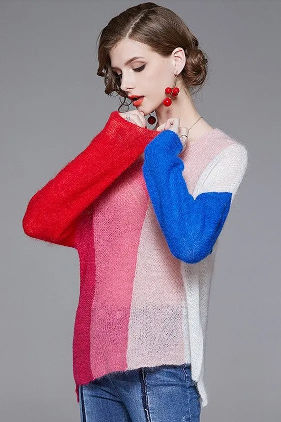 Multi-Color Oversized Sweater