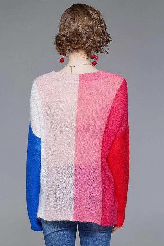 Multi-Color Oversized Sweater