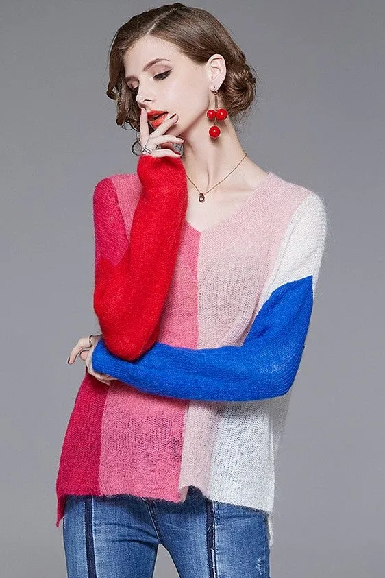 Multi-Color Oversized Sweater