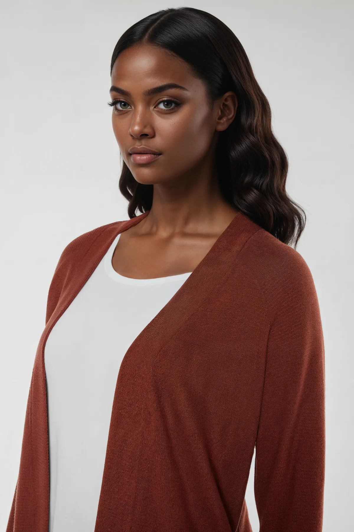 Nova Duster Cardigan | Cherry Mahogany