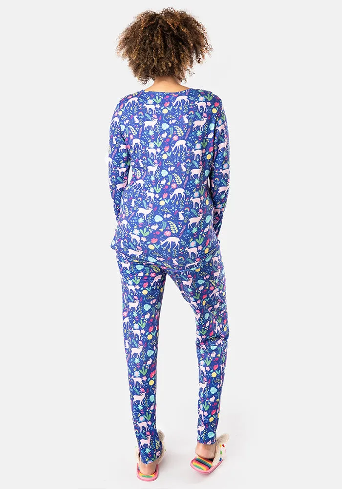 Ottilie Rainbow Animals Print Pyjama Set