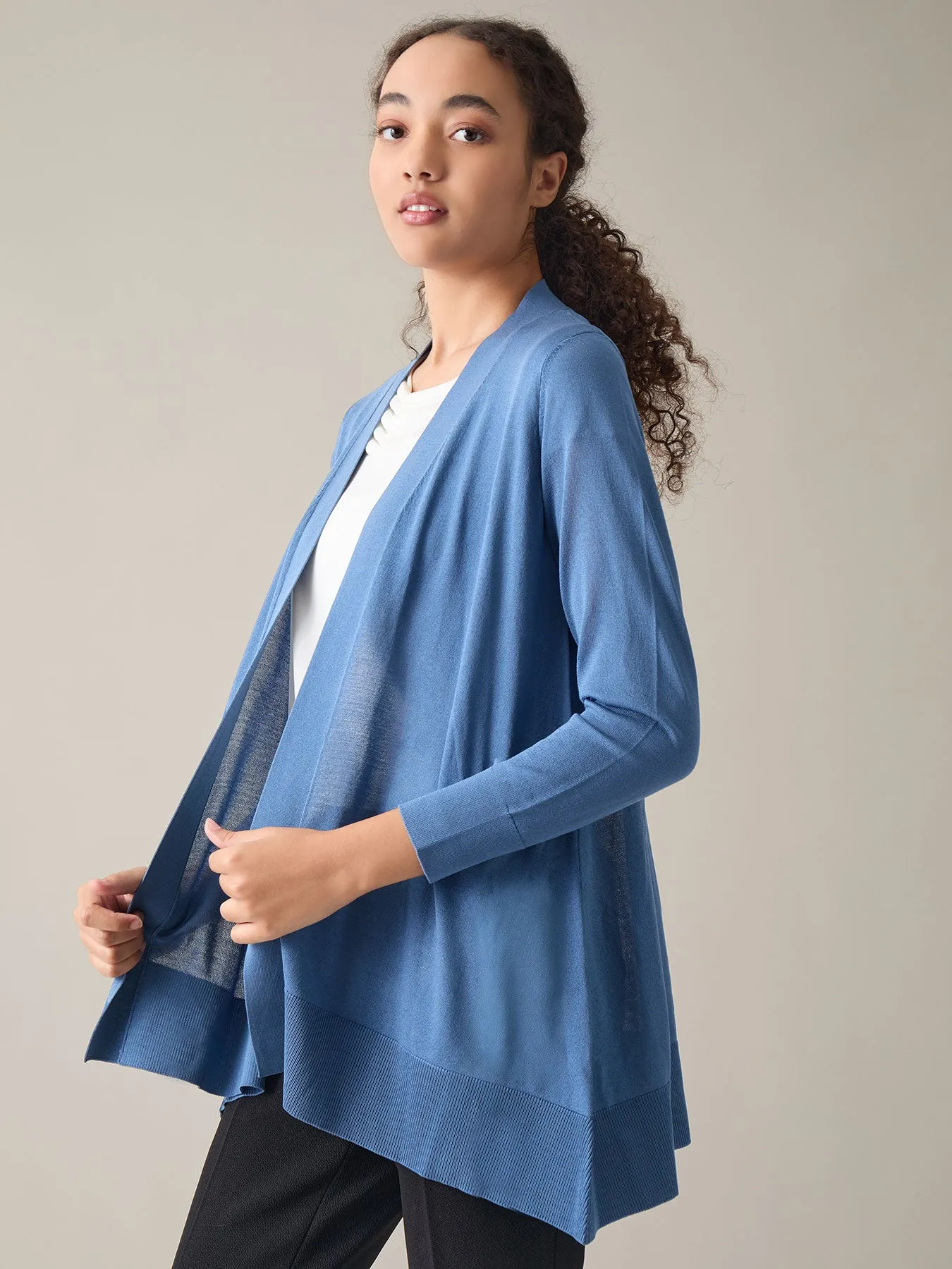 Plus Easton Cardigan, Cotton Blend