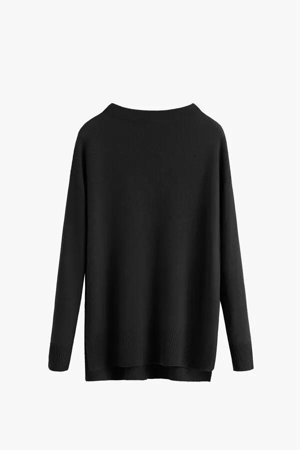 Single-Origin Cashmere Funnel Neck Sweater