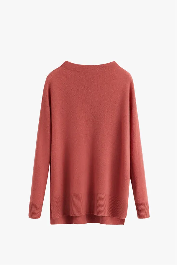 Single-Origin Cashmere Funnel Neck Sweater