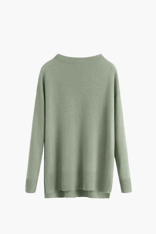 Single-Origin Cashmere Funnel Neck Sweater