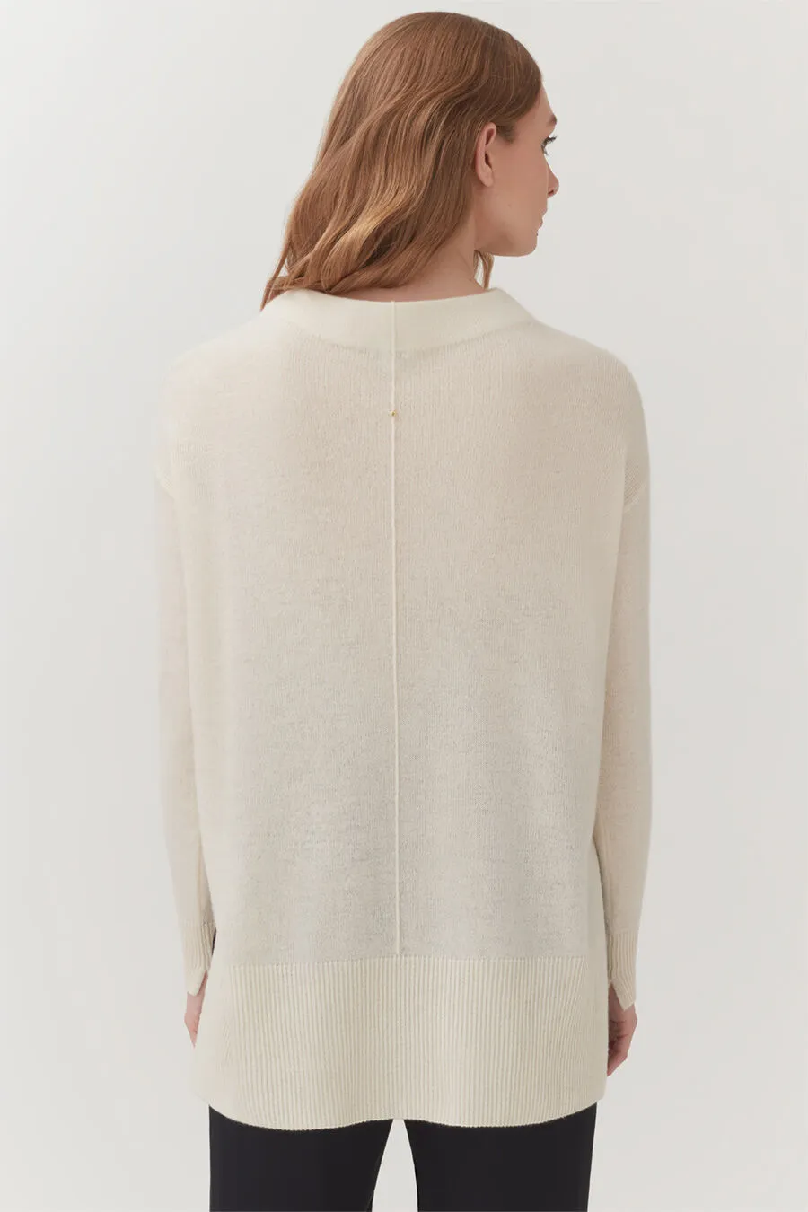 Single-Origin Cashmere Funnel Neck Sweater