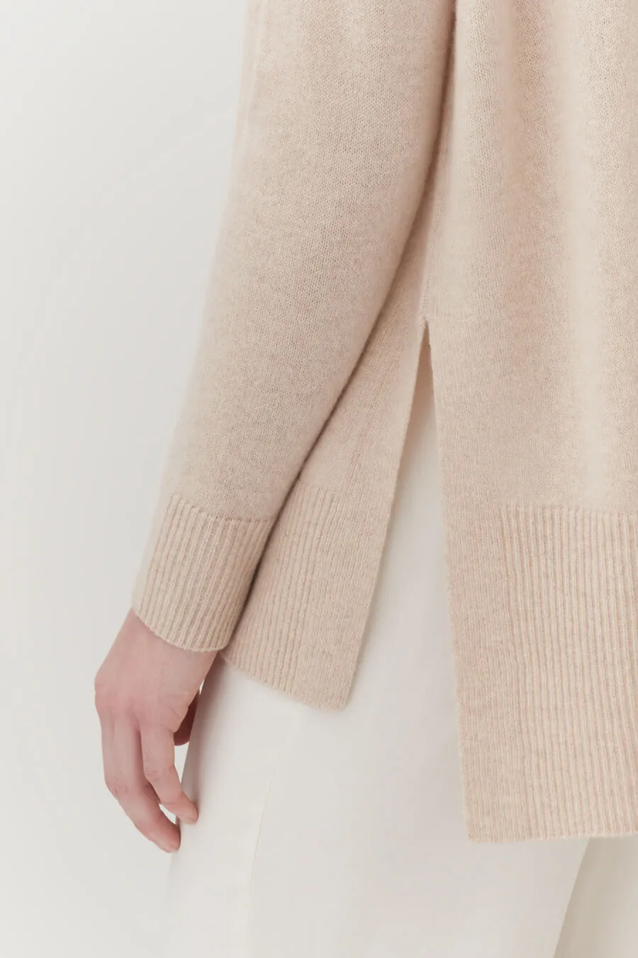 Single-Origin Cashmere Funnel Neck Sweater