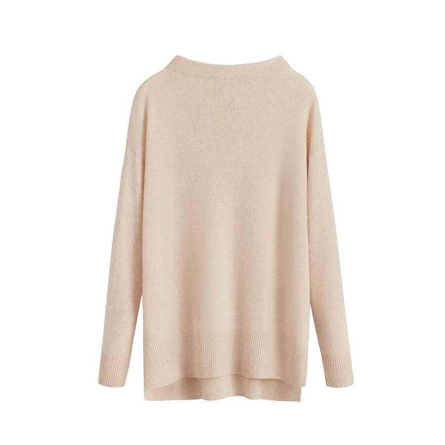 Single-Origin Cashmere Funnel Neck Sweater