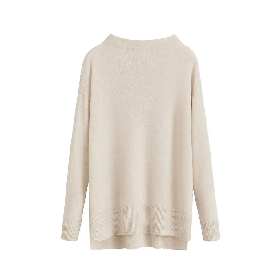 Single-Origin Cashmere Funnel Neck Sweater