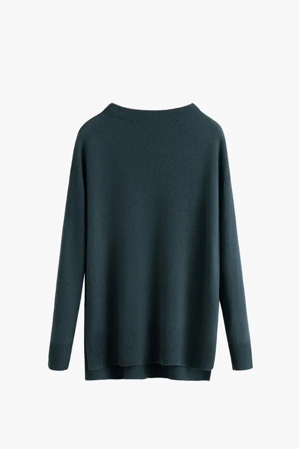 Single-Origin Cashmere Funnel Neck Sweater