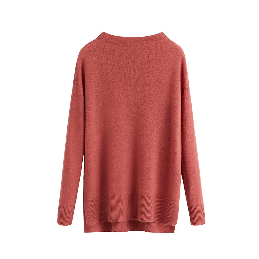 Single-Origin Cashmere Funnel Neck Sweater