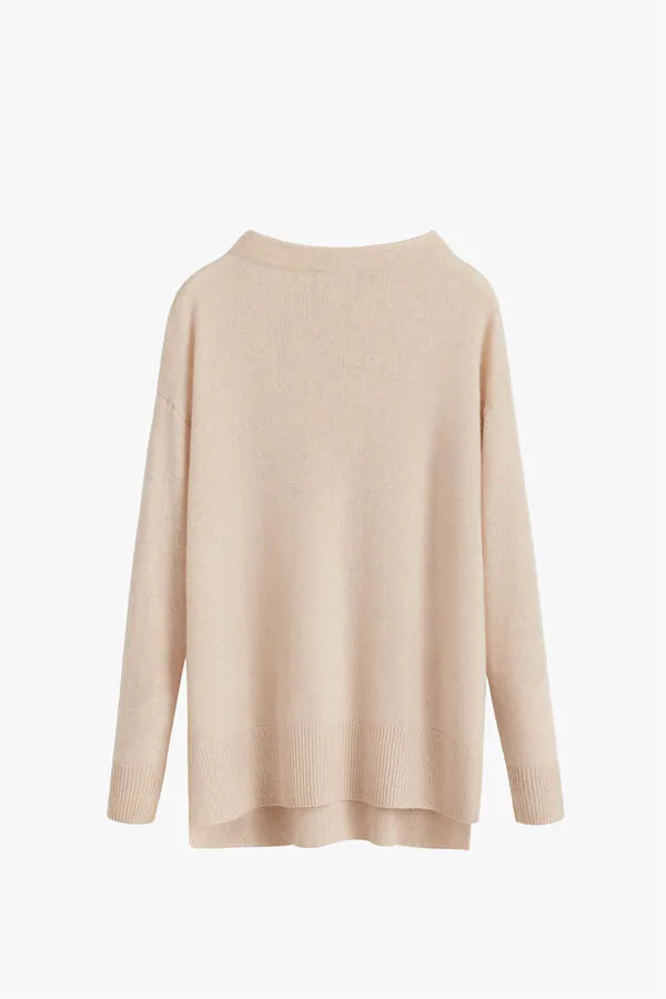 Single-Origin Cashmere Funnel Neck Sweater