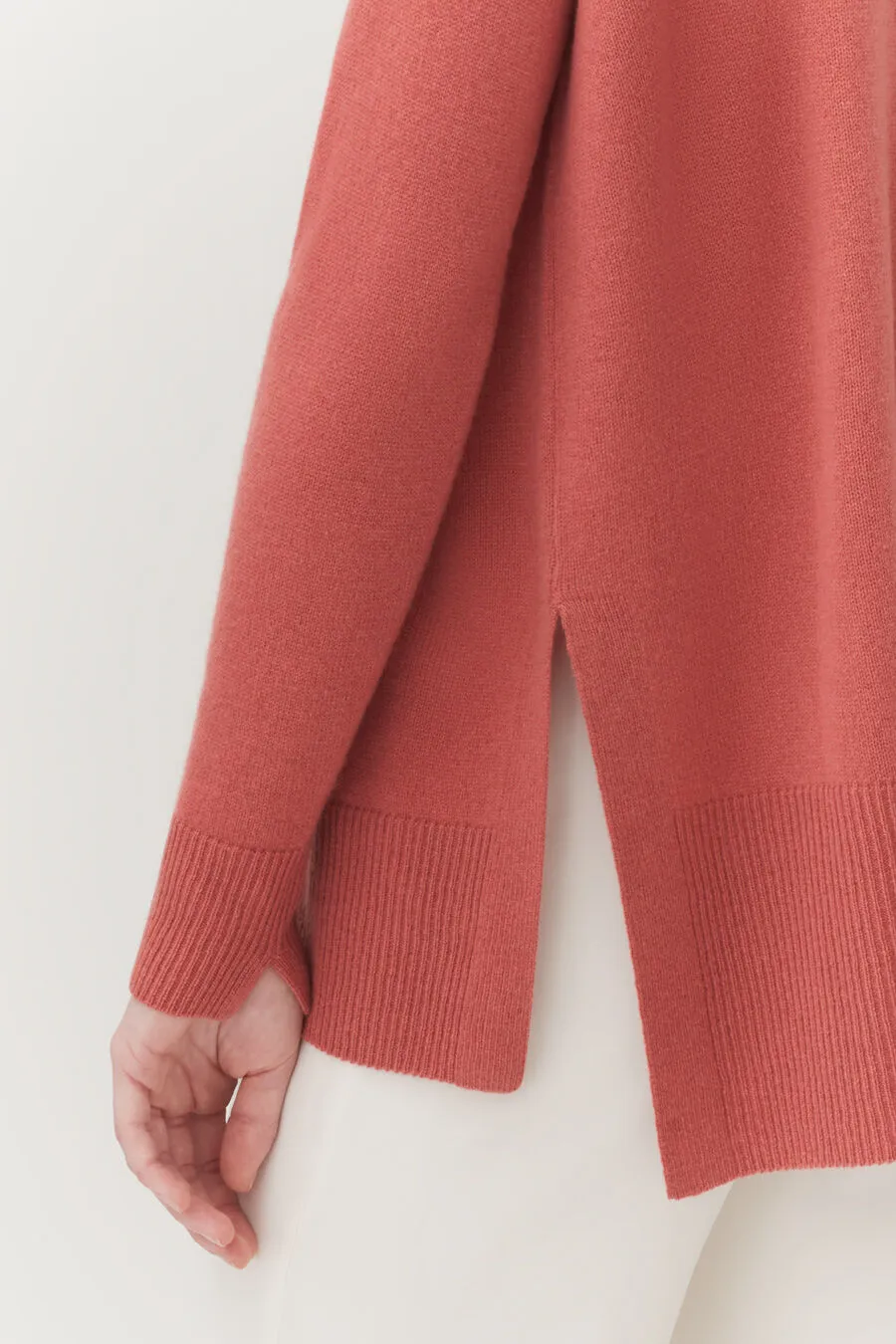 Single-Origin Cashmere Funnel Neck Sweater