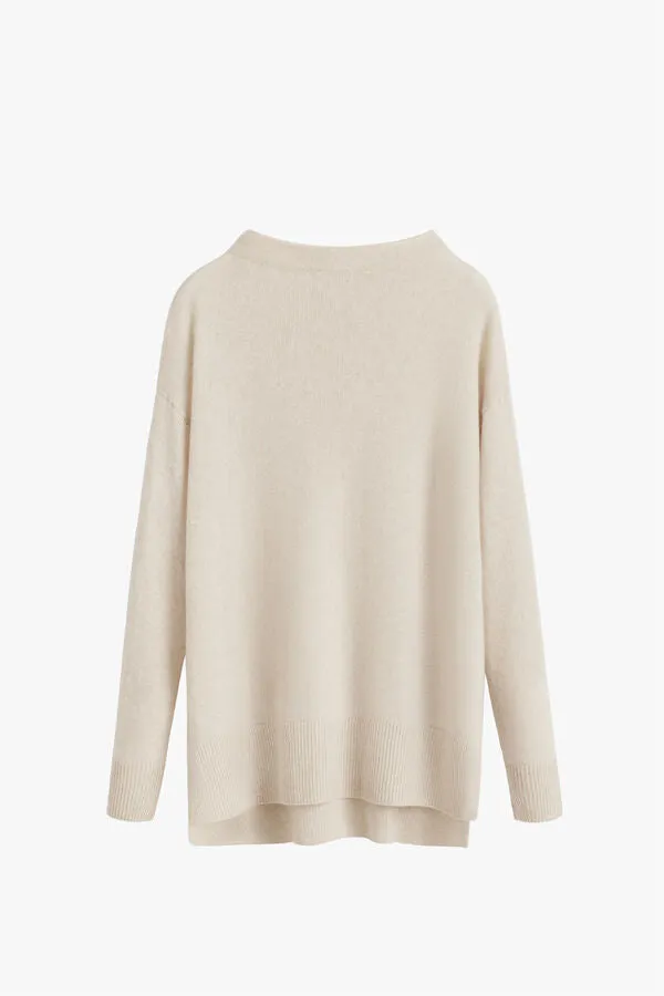 Single-Origin Cashmere Funnel Neck Sweater