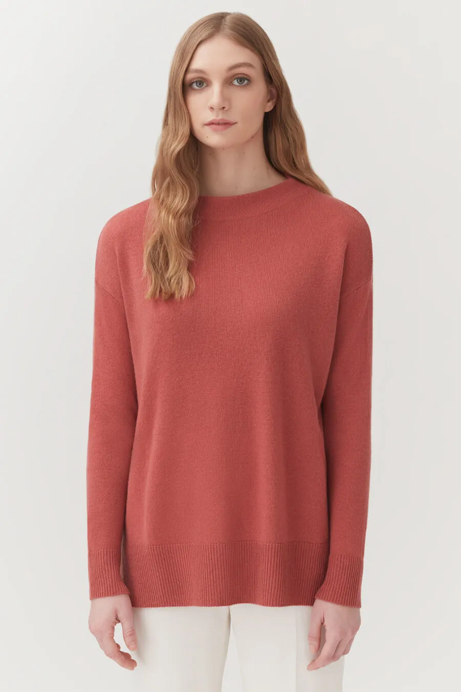 Single-Origin Cashmere Funnel Neck Sweater