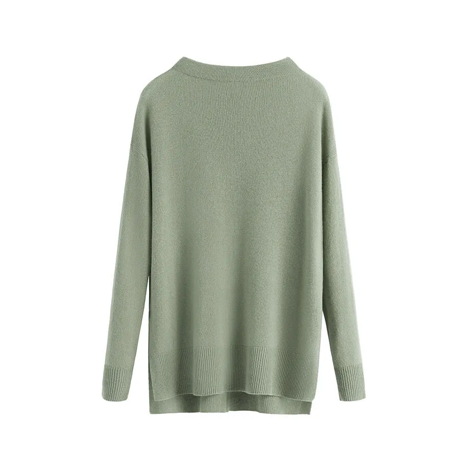 Single-Origin Cashmere Funnel Neck Sweater