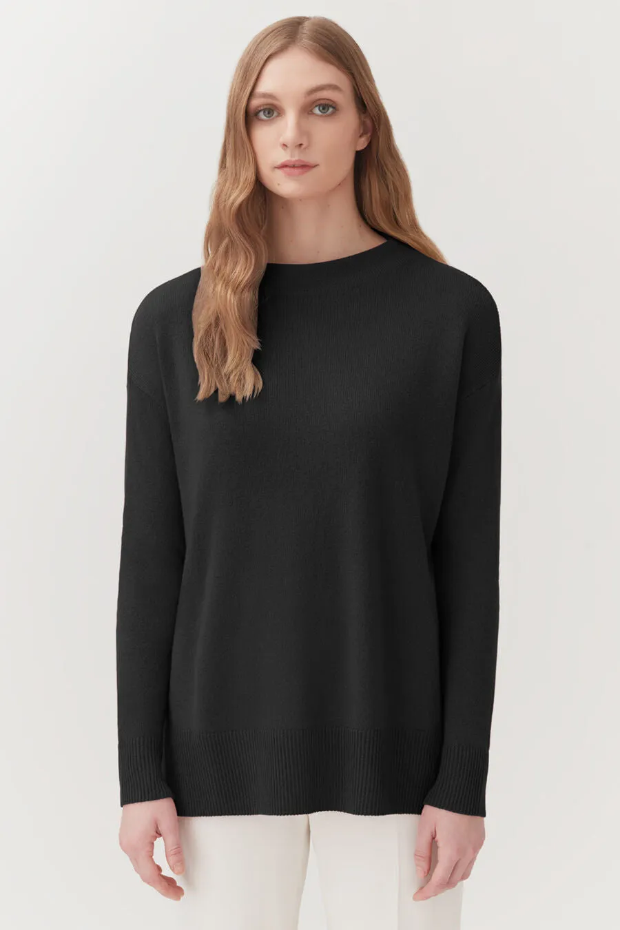 Single-Origin Cashmere Funnel Neck Sweater