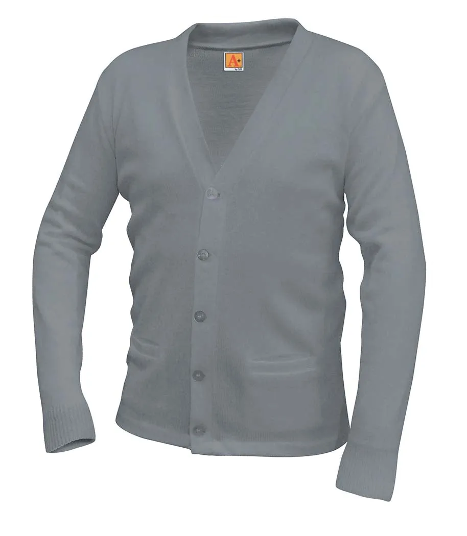 V-Neck Cardigan - Amani - Gray