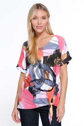 V-Neck Tunic - Abstract Multi