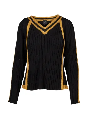 VEGA knitted blouse - Black mix