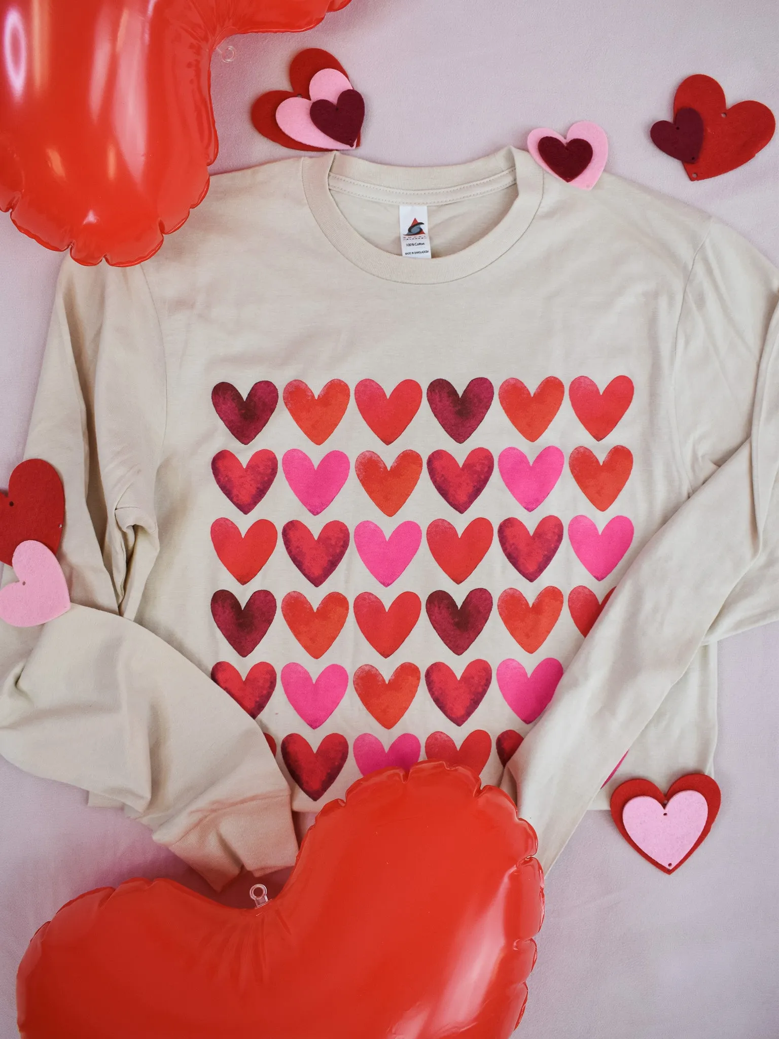 Watercolor Hearts Graphic Tee